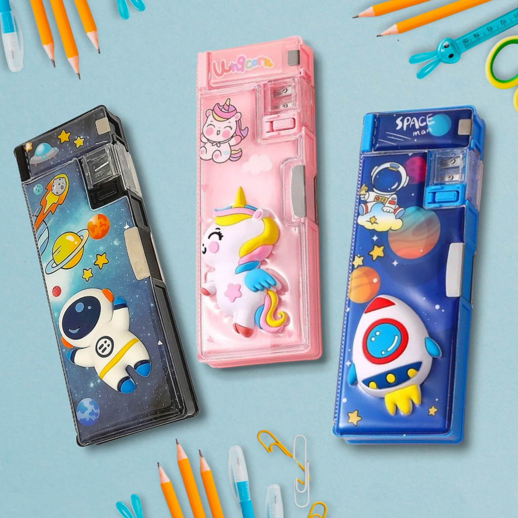 

AT Kotak Pensil Magnet Astronot Astronaut Jumbo / Pencil case anak laki-laki perempuan