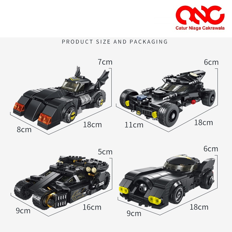CNC Brick Batman Batmobile 300++