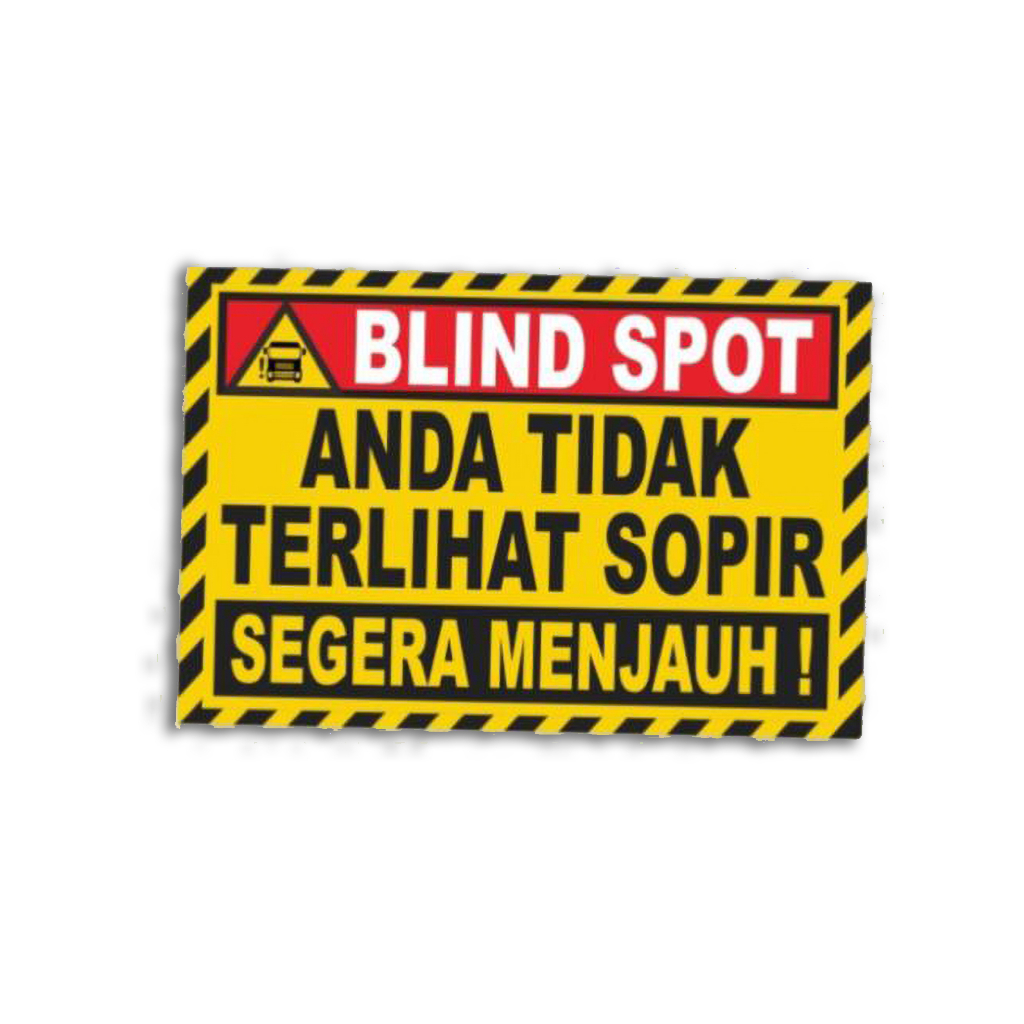 

STIKER BLIND SPOT/JAGA JARAK MOBIL BOK/TRUK BARANG 30x45 sign rambu k3