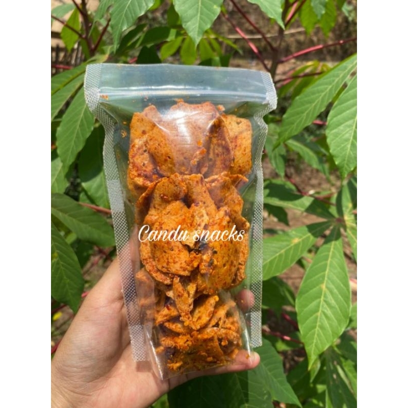 

Keripik basreng Basreng bulat pedas Extra daun jeruk 100 gram