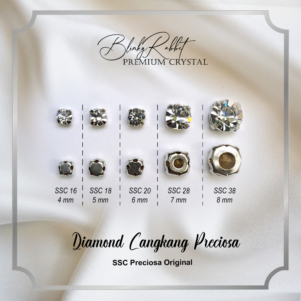 Kristal Cangkang Bulat Preciosa SSC 28 Crystal Preciosa (khusus LUSINAN)