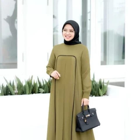 Fashion Muslim Wanita Dress Only Army Mildsha Dress (Dress Saja) by shArarea Gamis Only shArarea Ori