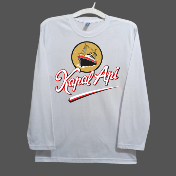 Kaos sablon kapal laut hitam