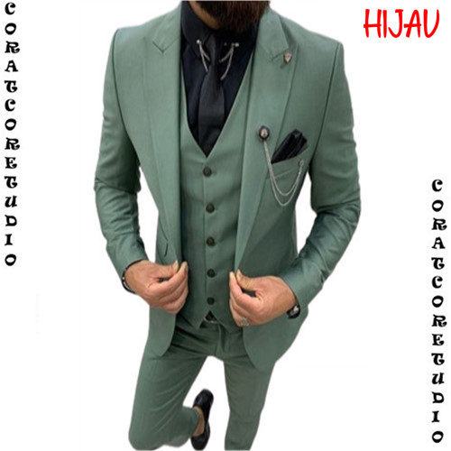 CORATCORETUDIO Blazer Laki Jas Cowok HIJAU SAGE HIJAU WARDAH HIJAU OLIVE PASTEL MUDA CERAH Slim Fit 