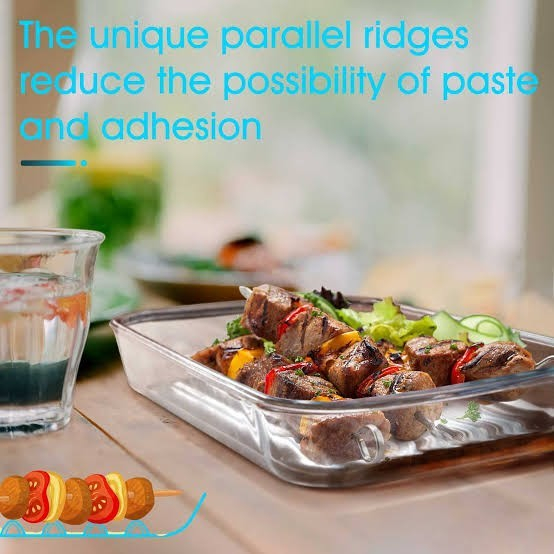 Square Baking Tray 1LT Pan Loyang Kue Tahan Panas Oven Microwave / Serving Dish Segi Kotak Piring Ma