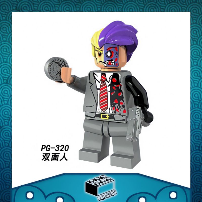 Mainan Minifigure Lego Two Face Superhero DC Justice League PG320