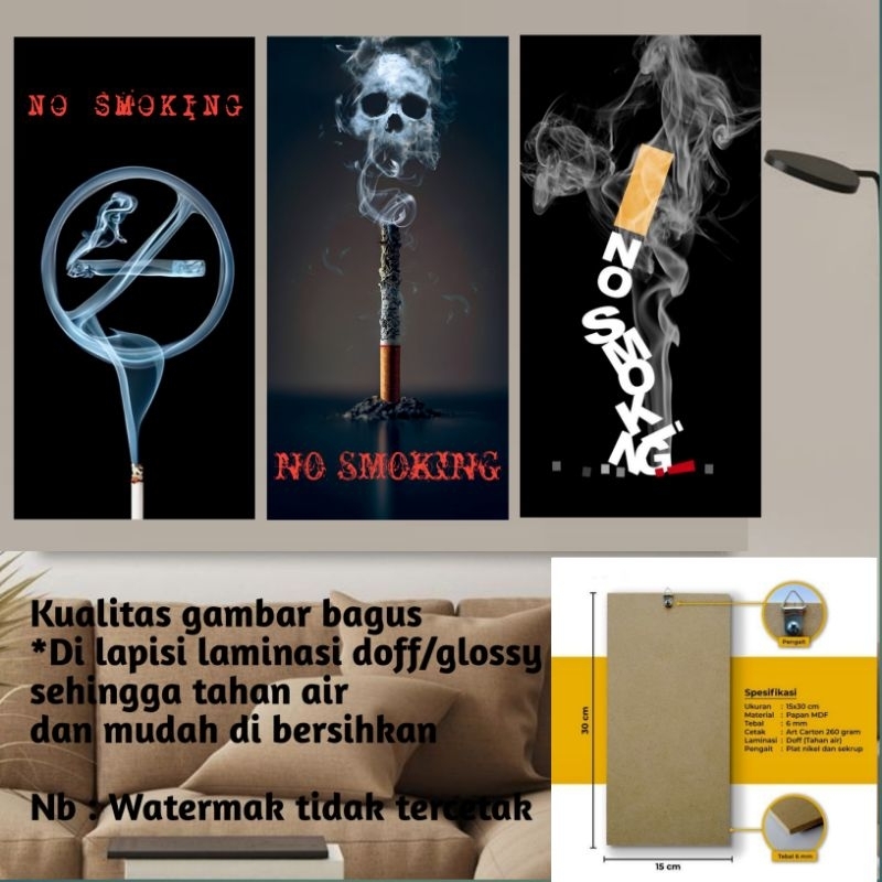 pajangan dinding poster di larang merokok1 untuk walldekor atau dekorasi dinding
