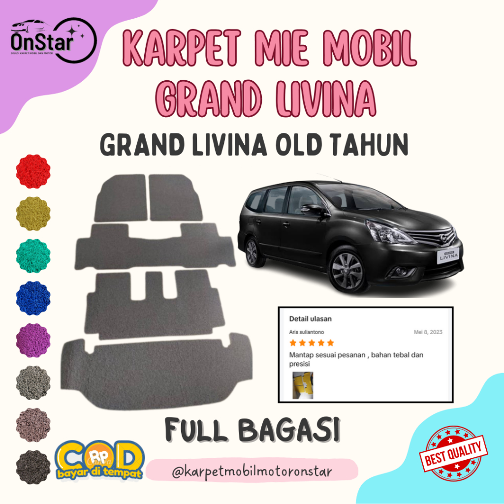 KARPET MOBIL MIE GRAND LIVINA FULL BAGASI