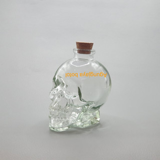Jar Kaca 100 Ml Tengkorak Clear / Jar Kaca / Toples Kaca / Jar Tengkorak / Jar Gelas Tengkorak / Jar