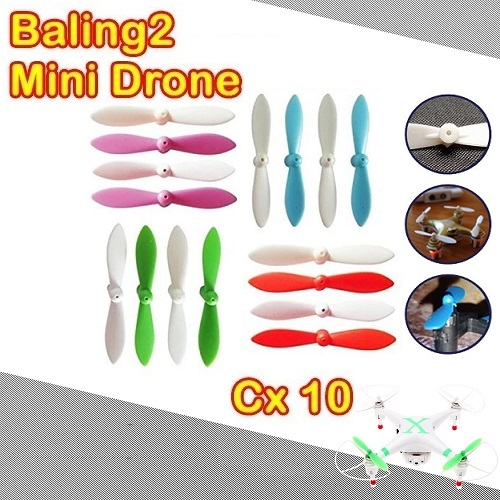 4pcs Baling-Baling Untuk Dinamo Cheerson Cx 10 Cx-10A CX-10W Mini Motor CW CCW Drone Quadcopter Heli