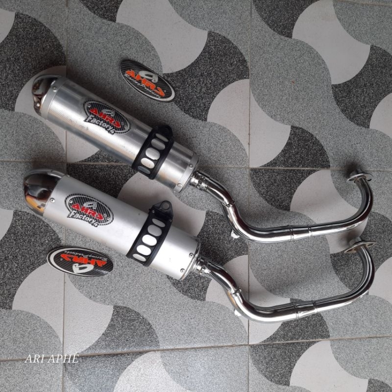 knalpot AHRS TOURING factory 4 original MIO KARBU SPORTY SMILE