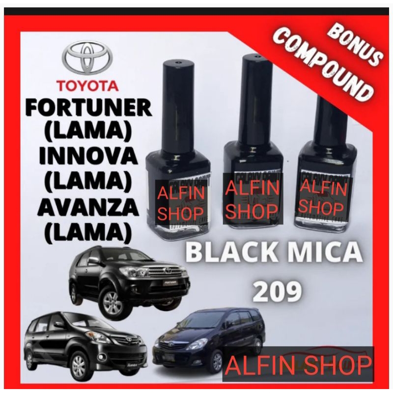 CAT MOBIL OLES TOYOTA BLACK MICA HITAM METALLIC 209 PENGHILANG BARET BODY MURAH