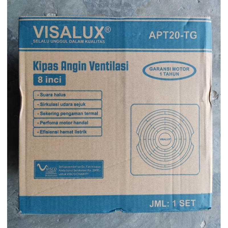 exhaust fan/kipas angin ventilasi 8inchi visalux APT20-TG