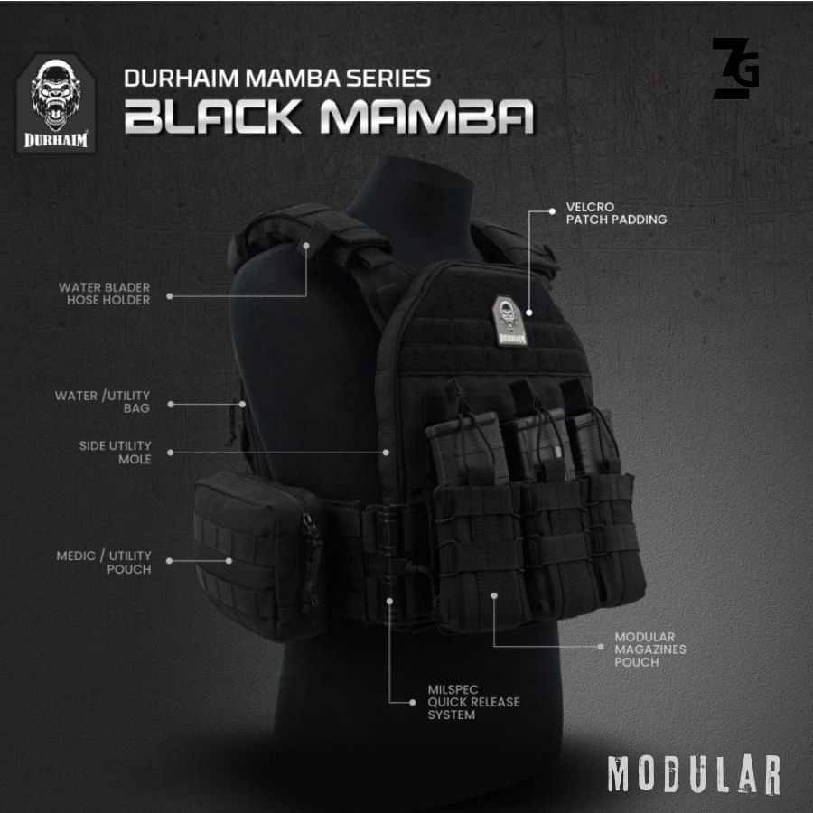 Body Vest Durhaim Black Mamba Modular