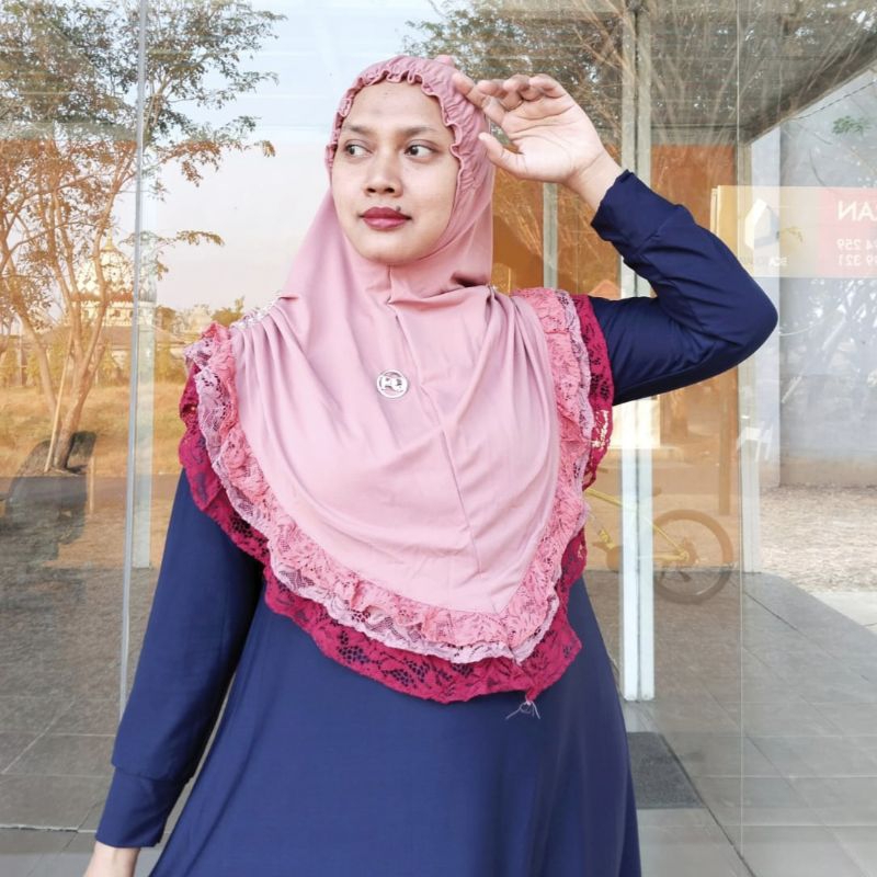 Khimar Popy Brokat FO hijab