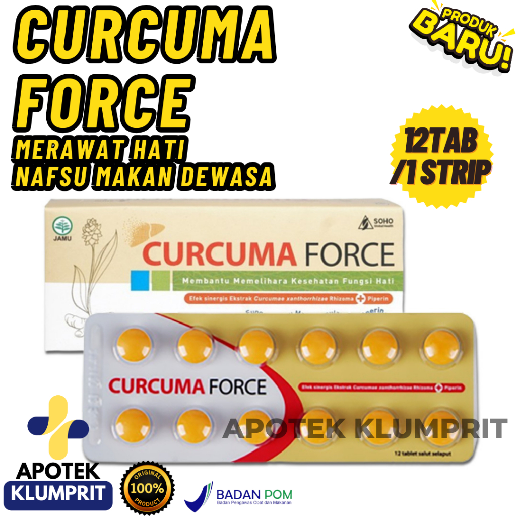 CURCUMA FORCE TABLET / 1 STRIP / MEMPERBAIKI NAFSU MAKAN / DEWASA