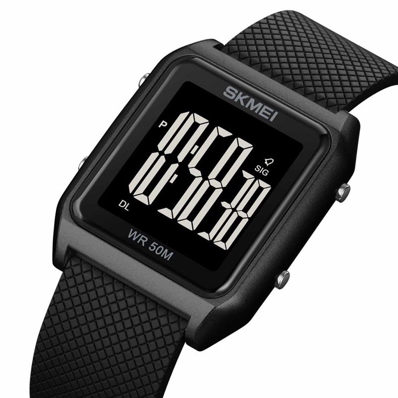Jam Tangan Digital SKMEI 1866 Pria Anti Air 3BAR - Hitam Karet