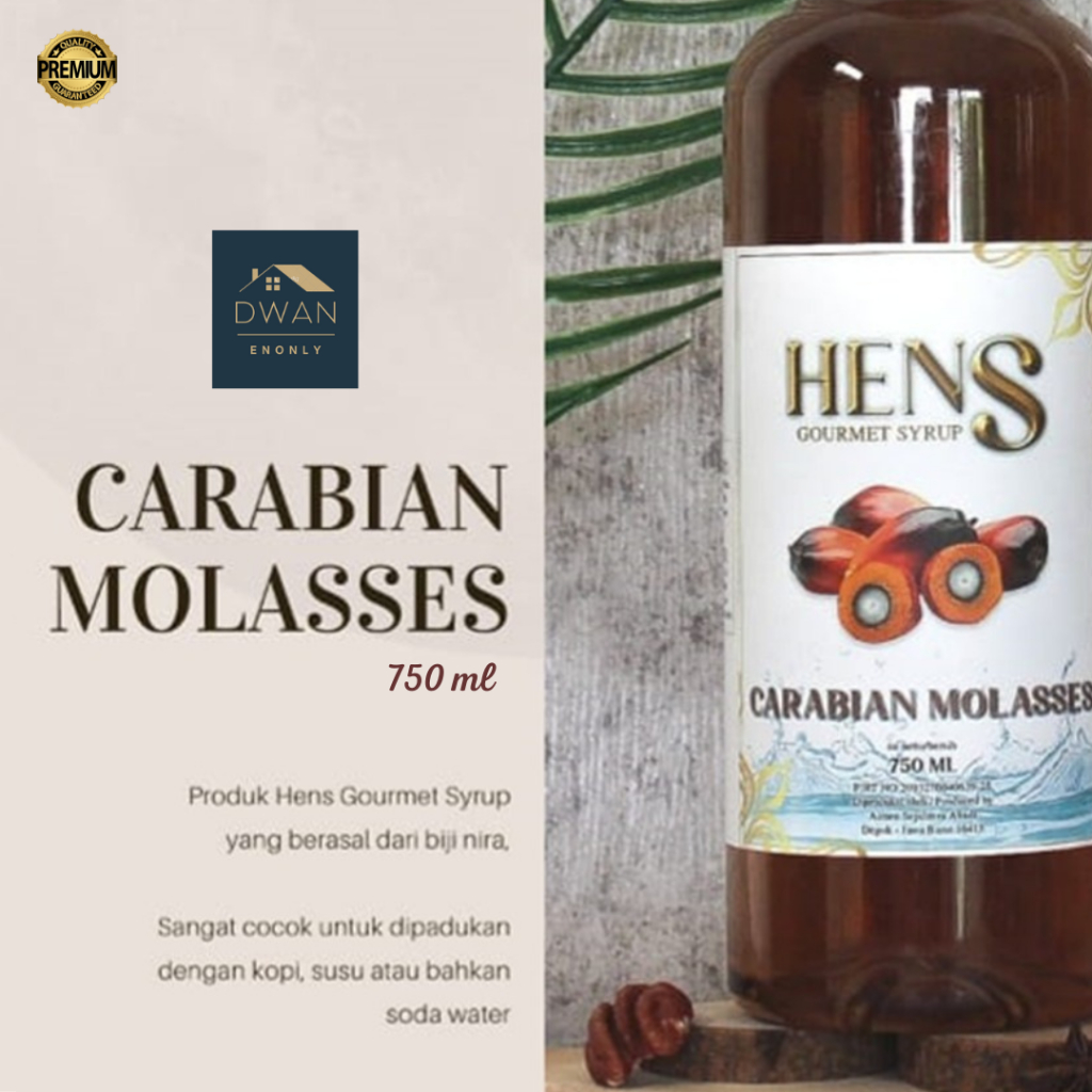 

HENS Gourmet Syrup CARIBIAN MOLASSES Flavour - Sirup Rasa CARIBIAN MOLASSES 750 ml