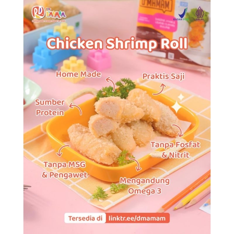 

Chicken Shrimp Roll Dmamam/Halal/Tanpa MSG,Pengawet dan Pewarna Buatan