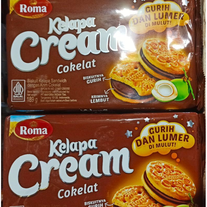 

Roma kelapa/ Roma cream cokelat