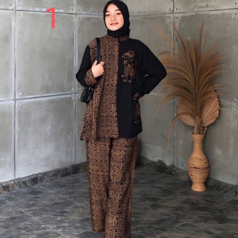 Wayang Lasem Batik One Set Batik One Set Batik Wanita Moderen One Set Batik Wanita One Set Batik Kon