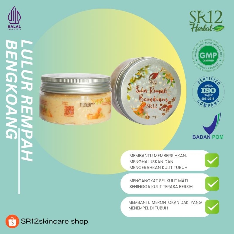 LULUR REMPAH BENGKOANG SR12 BPOM PENCERAH ALAMI BADAN ~ LULUR PATI BERAS PEMUTIH BADAN