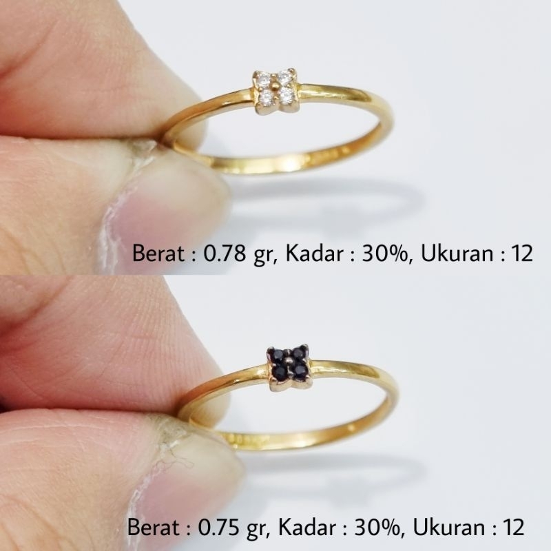 Cincin Emas Size Ring Ukuran 12 Kadar 30% (6K) - X9