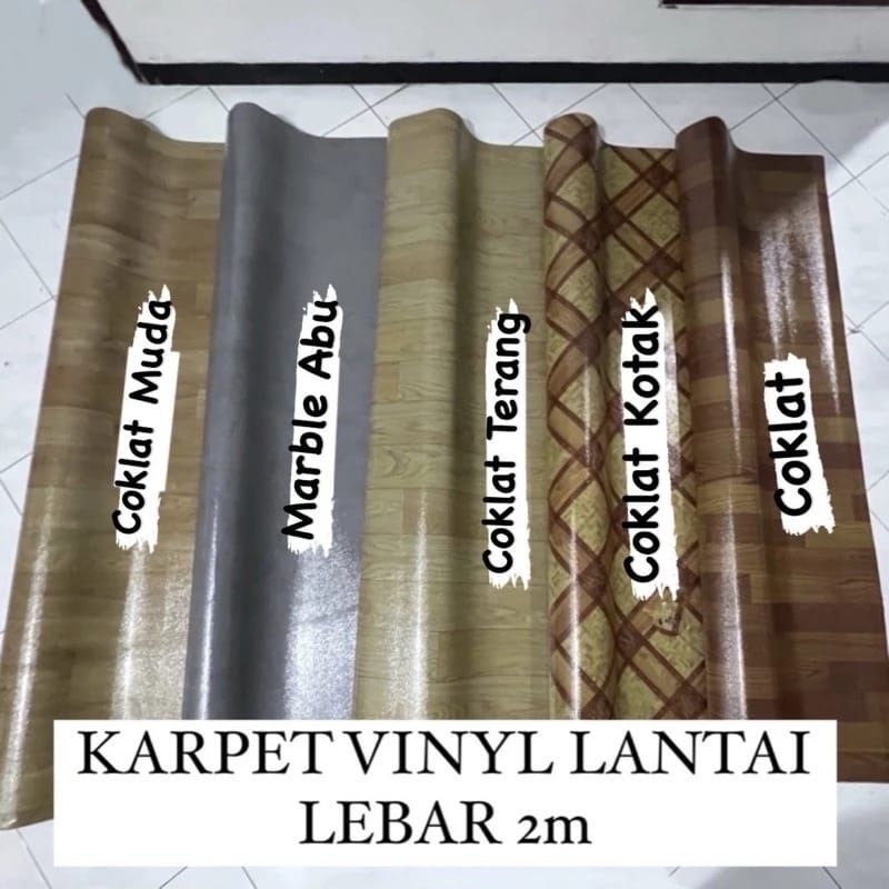 Karpet vinyl import(lebar 1,2meter)lantai motif kayu marmer perlak lantai vinyl untuk kamar