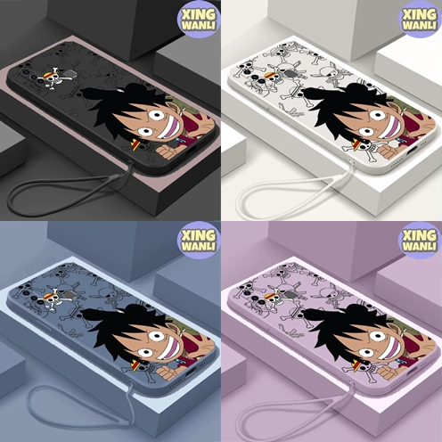 Case Oppo A31 / A8 ONE PIECE LUFFY WANO KUNI FREE TALI LANYARD Softcase Silicone Square Gambar
