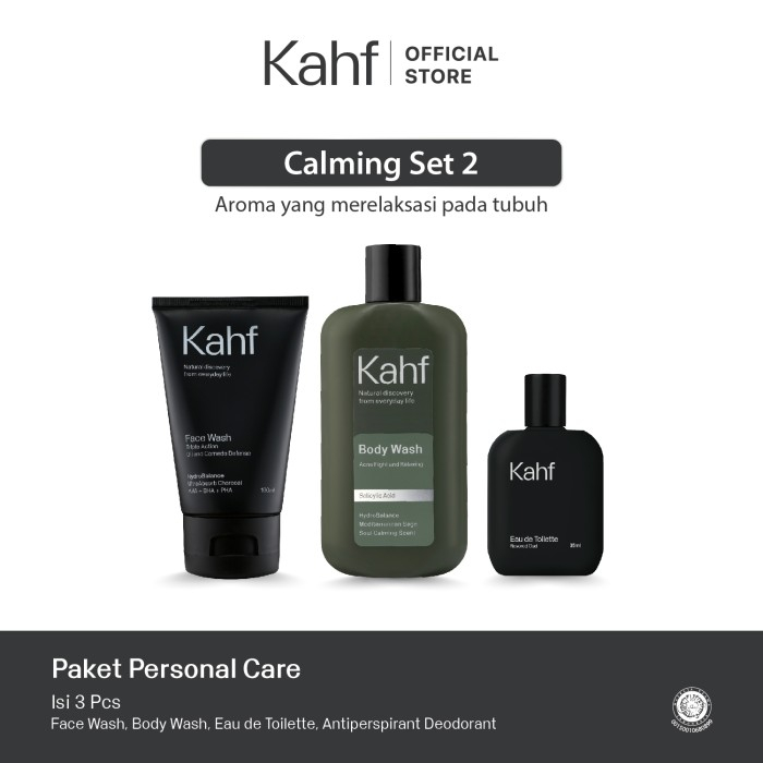 Kahf Paket Personal Care Isi 3pcs - Face Wash, Body Wash, &amp; EDT