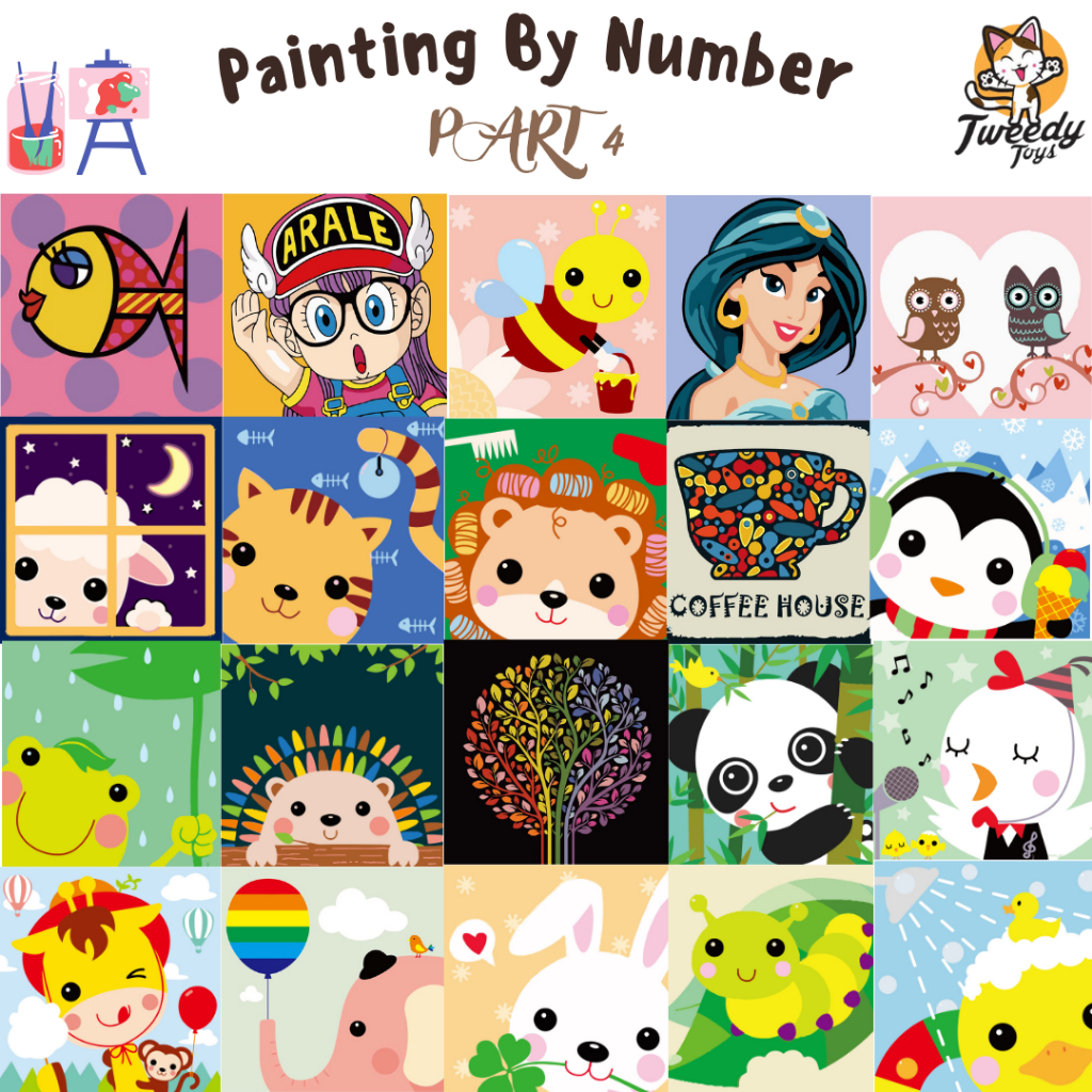 

TweedyJkt - Paint By Number Children Canvas Painting / Set Kanvas Lukis Anak / Part 4