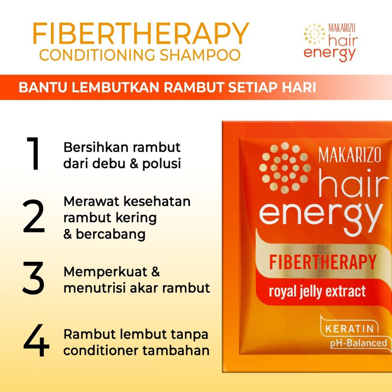 MAKARIZO Hair Energy Fibertherapy Conditioning Shampoo Sachet 9ml