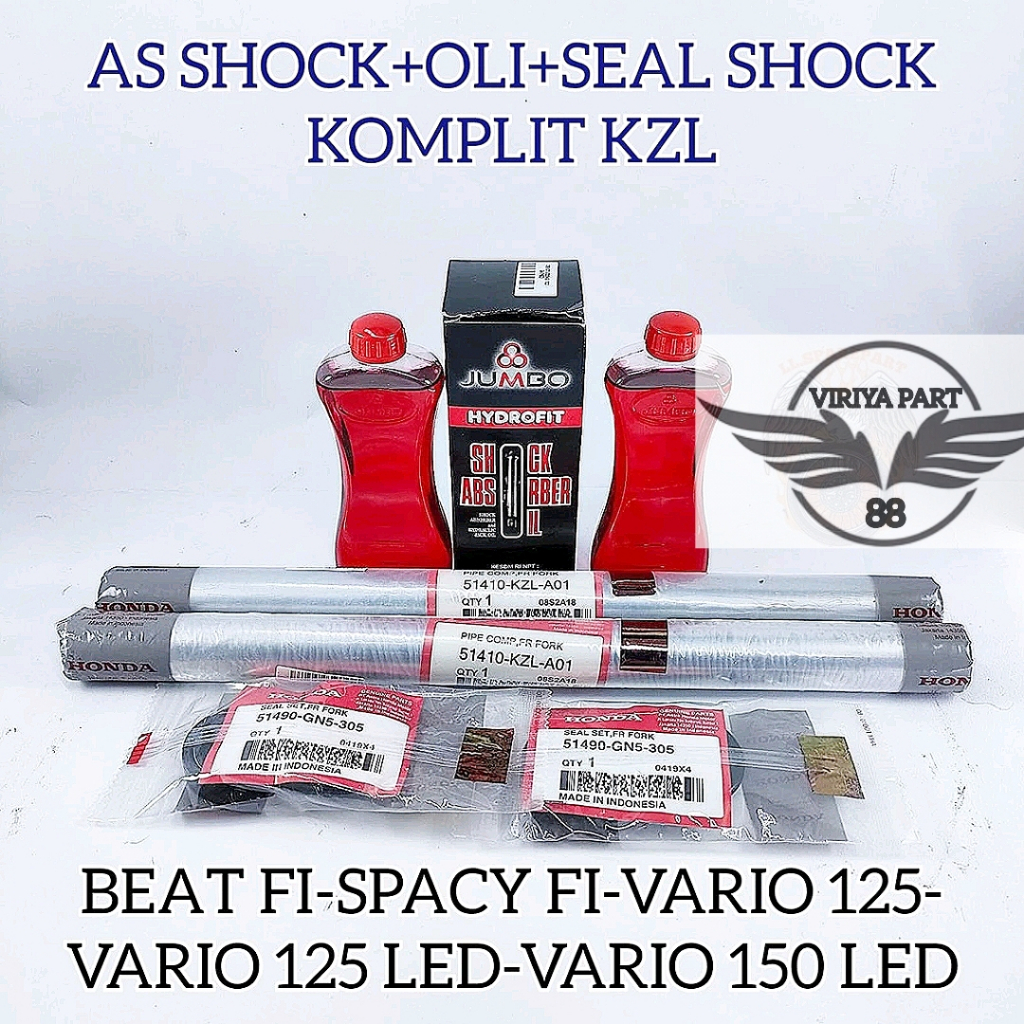 PAKET KOMPLIT AS SHOCK DEPAN + SEAL ABU SHOCK + OLI SHOCK HONDA AHM KZL KUALITAS TERBAIK ASLI ORIGIN