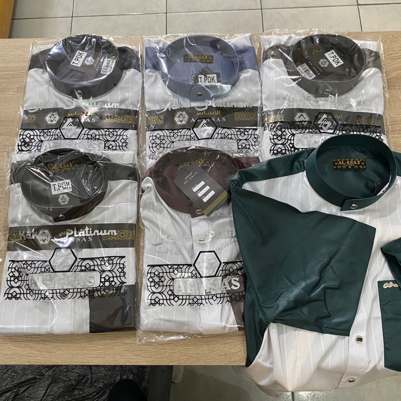 Baju KOKO PLATINUM Premium Al ASAS | koko Elegan dan mewah
