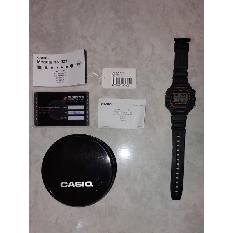 JAM TANGAN CASIO DW-290 ORIGINAL SECOND