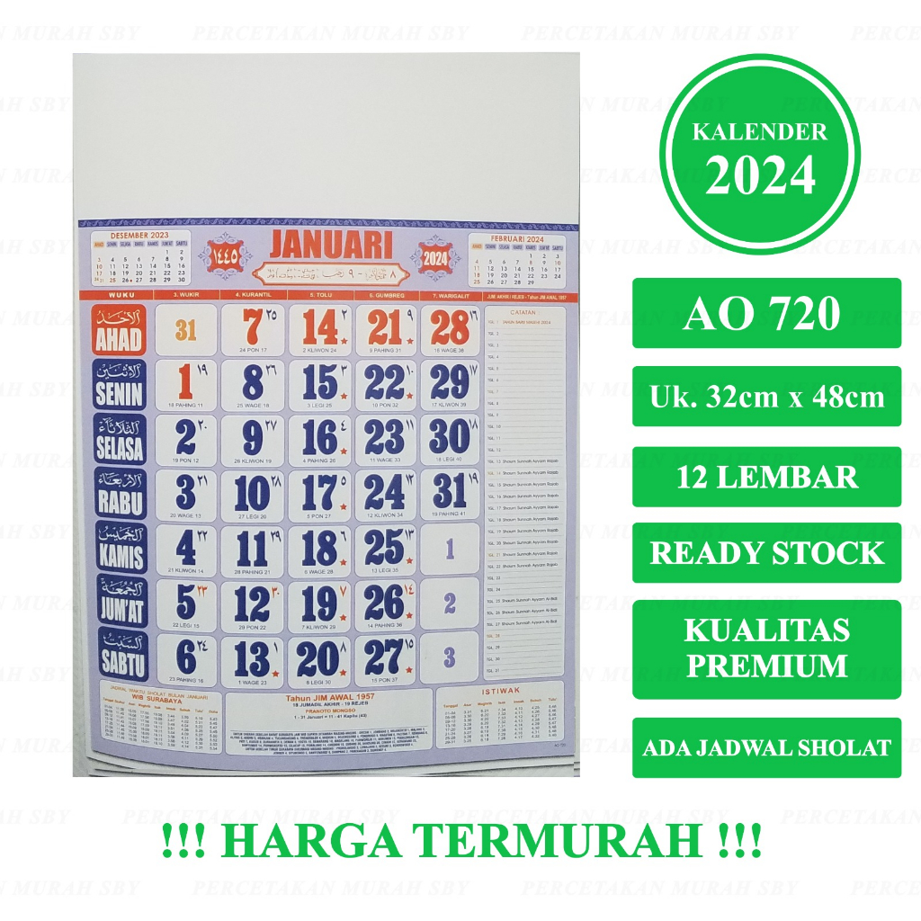 

KALENDER 2024 UKURAN 32 X 48 TERMURAH