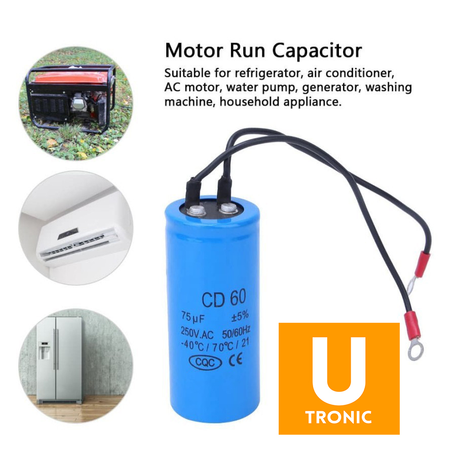 Capacitor CD60 250V AC Motor Start (7211)