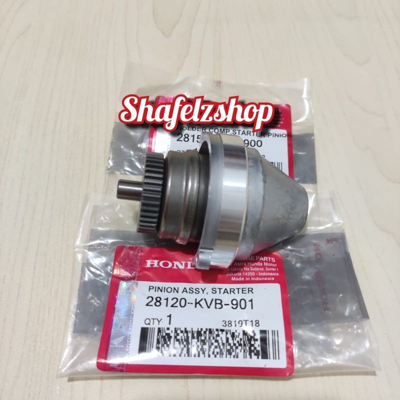 Gigi Pinion Starter Gear Assy Granat Plus Tutup Granat Honda Vario / Beat Karbu / Beat FI - Gigi Pin