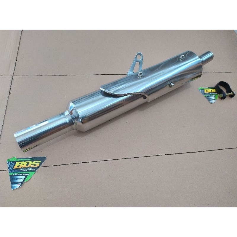 Knalpot Custom Royal Enfield Untuk Kawasaki W175 Mengkilap Chrome