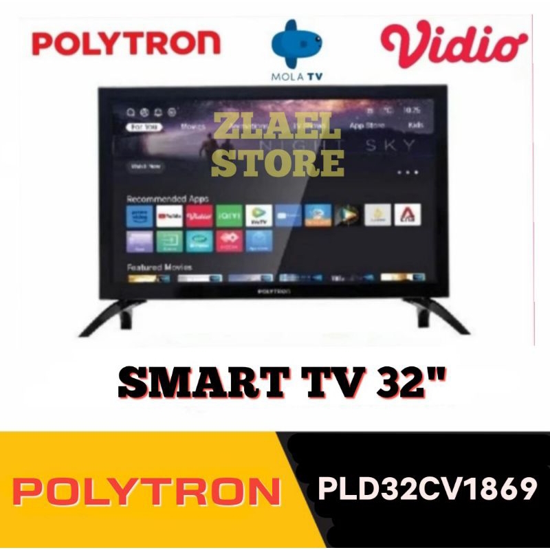 SMART TV 32 INCH POLYTRON PLD32CV1869 DIGITAL TV 32" POLYTRON 32CV1869 SMART TV 32