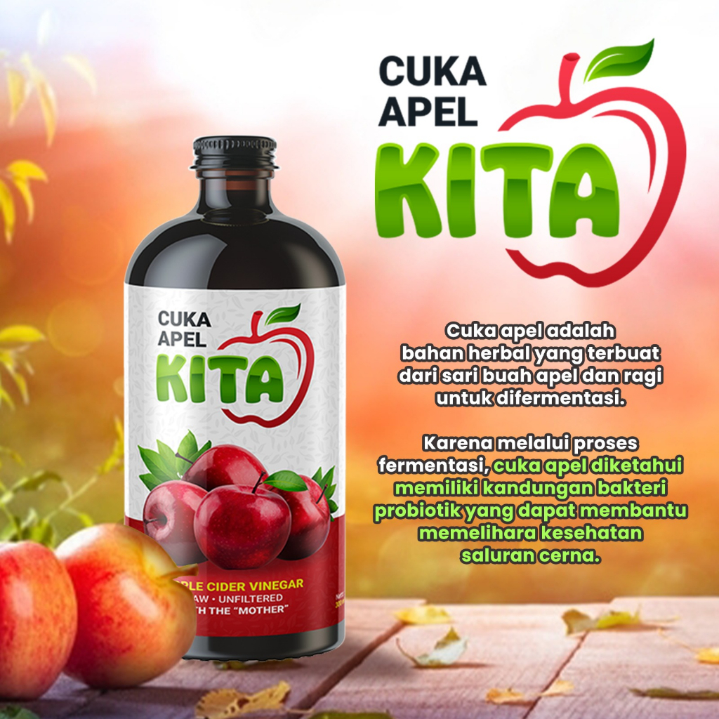 

CUKA APEL KITA 300ml/APPLE CIDER VINEGAR