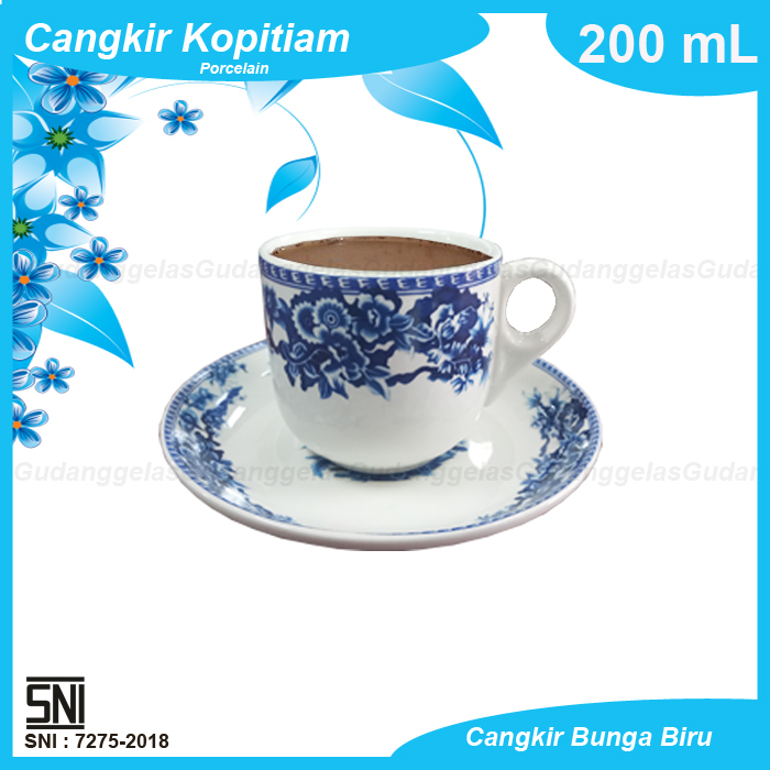 Cangkir Kopitiam/Gelas Kopitiam/Cangkir Kopi/Keramik/Cangkir Keramik/Cangkir dan Tatakan/