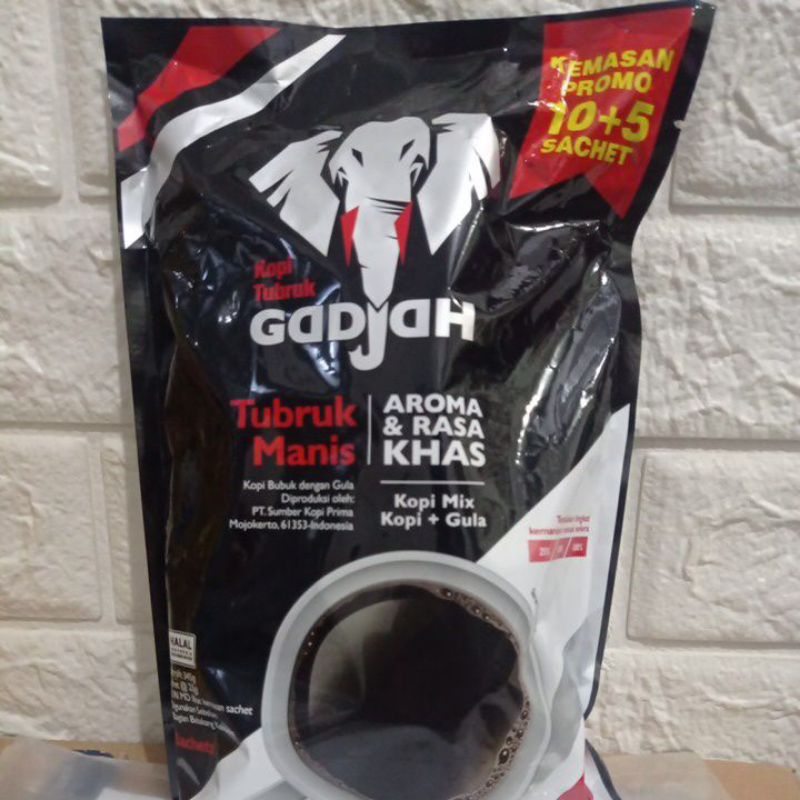 

Kopi Gajah Plus Gula 15 sachet