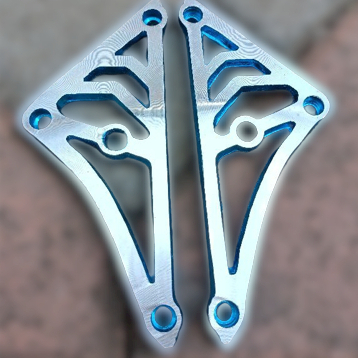 Breket Kupingan Lampu Tiger Warna Biru Bracket Pangkon Dudukan Headlamp Honda Tilam Tilas Tiger Lawa