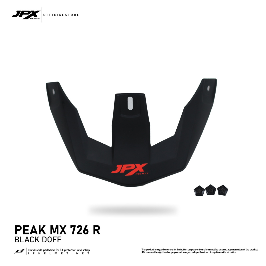 Topi Helm ( PEAK) JPX Parts Helmet Peak JPX MX-726R+Baut