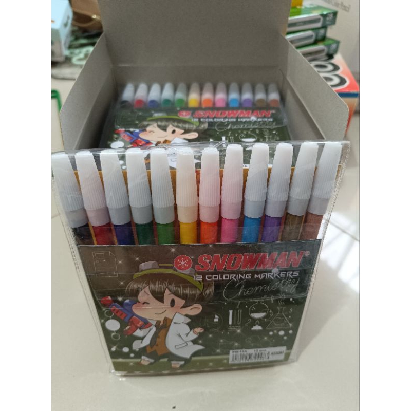 

SPIDOL 12 WARNA SNOWMAN MARKER PW - 12A