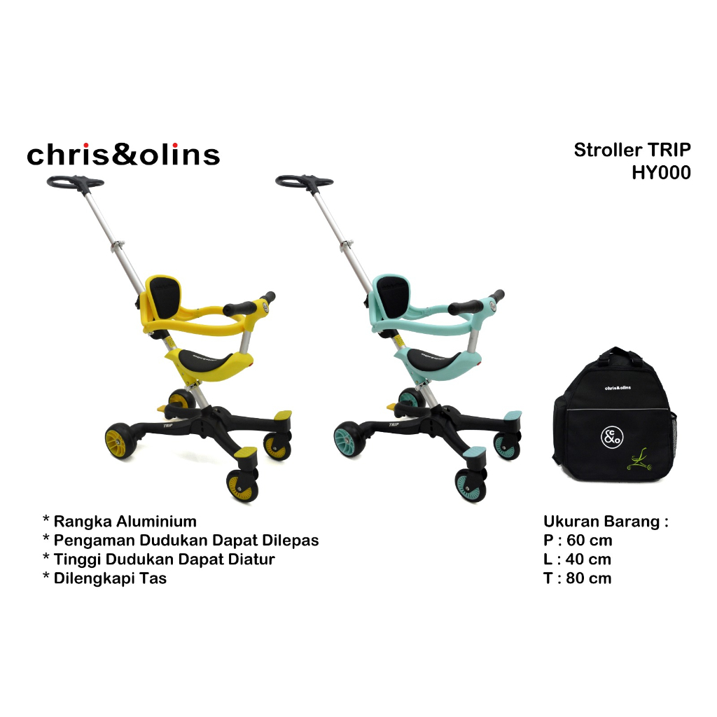 ChrisOlins HY000 Stroller Trip Travel Kereta Dorong Bayi/ sepeda roda 4 anak/ sepeda anak