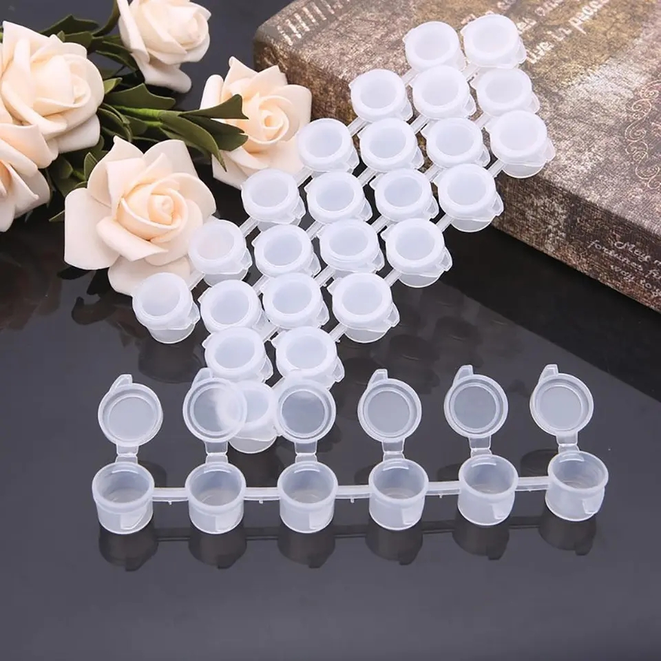 

Cup Plastik Pot Kosong Tempat Cat Acrylic Renceng 6x5ml 6x3ml