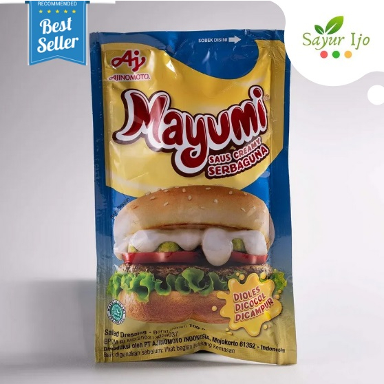 

MAYUMI Mayonnaise Original 100 Gram / Pack Saos Dressing Mayonaise Saus Creamy Serbaguna Bumbu Masak Instant