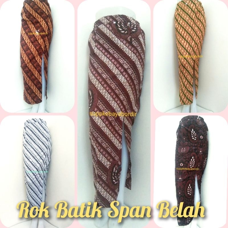 Rok Span Batik Belah